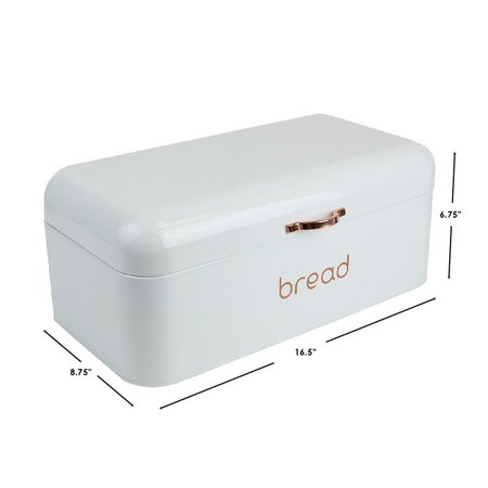 Hds Trading Grove Bread Box, White ZOR96010